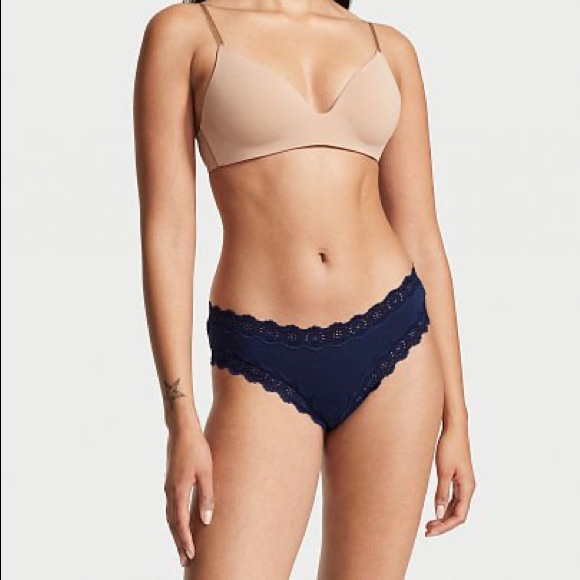 Nwt Victoria Secret Panty - Midnight Blue - Size L